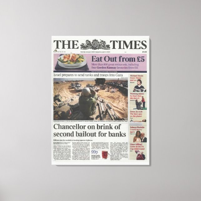 Lienzo Bloque de génesis de Bitcoin 2009 - Primer mensaje (Anverso)