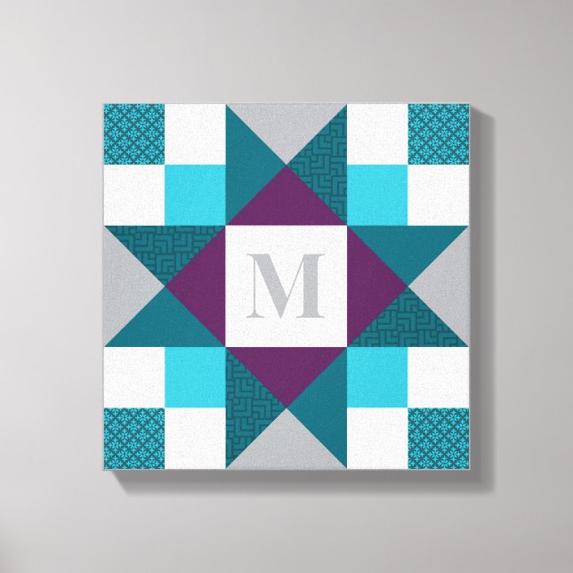 Lienzo Bloque de remolque de estrella de Ohio en Verde az (Anverso)