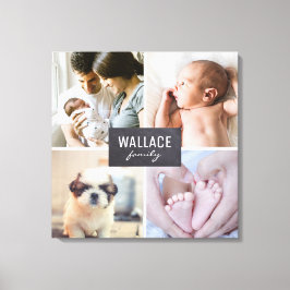 Lienzo Bloques de Collage de fotos familiar personalizado