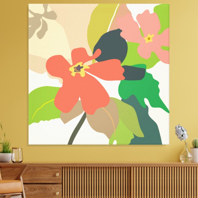 Lienzo Bloques de color de los jardines florales (Insitu (Sala de estar))