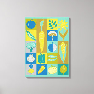 Lienzo Bloques de vegetación II