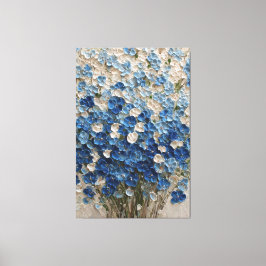 Lienzo Blue and White Bouquet Floral Abstract Wall Art