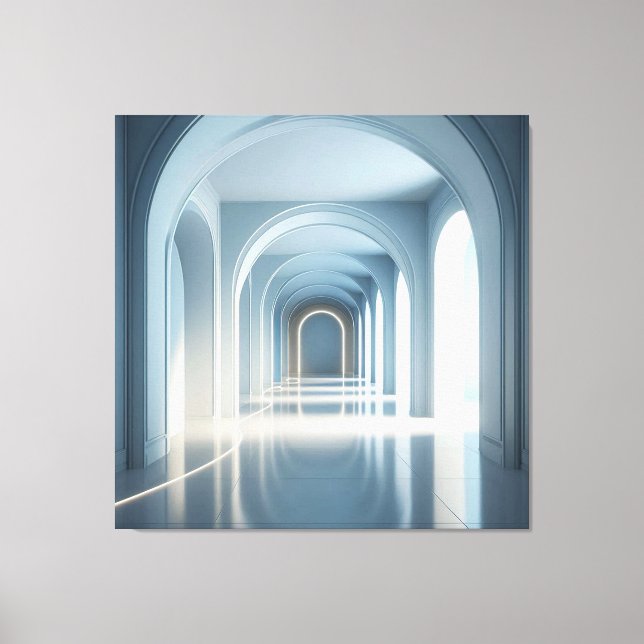 Lienzo Blue Arch Corridor” (Anverso)