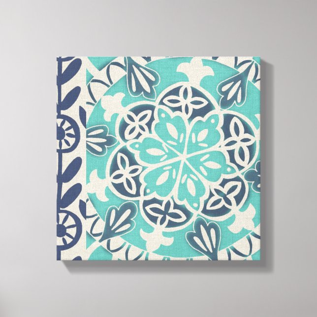 Lienzo Blue Batik Tile I (Anverso)