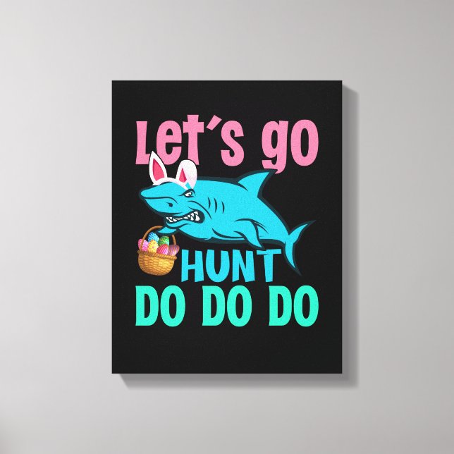 Lienzo Blue Bunny Ears Cacería de Huevo de Pascua de Tibu (Anverso)