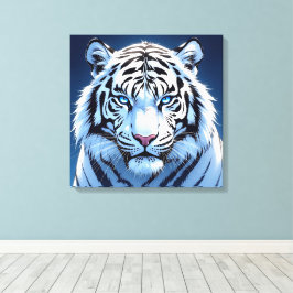 Lienzo Blue eyed White Tiger Ai Art