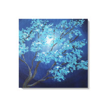Blue Fantasy Tree Romantic Art Boda Regalo
