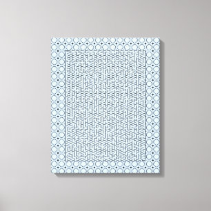 Lienzo Blue Hexagon Maze