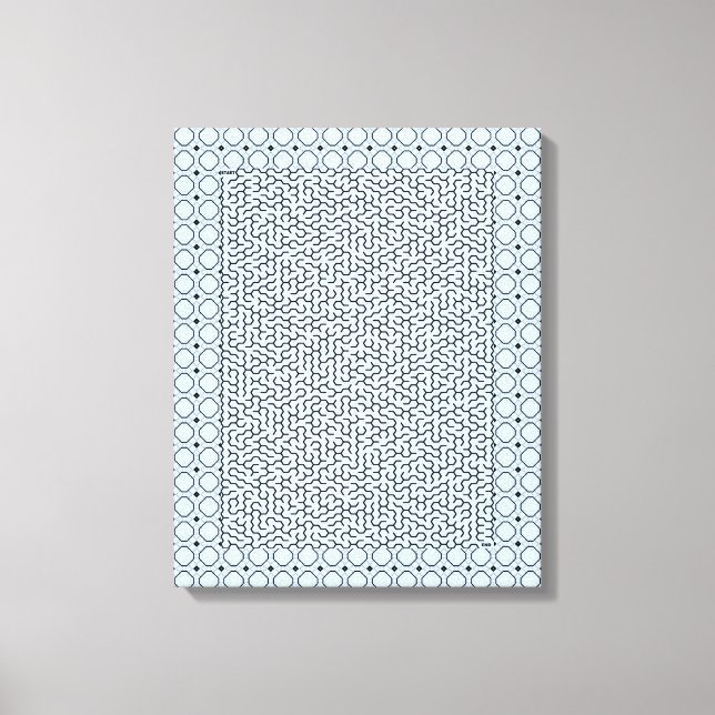 Lienzo Blue Hexagon Maze (Anverso)