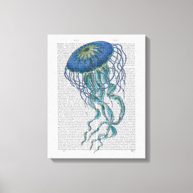 Lienzo Blue Jellyfish (Anverso)