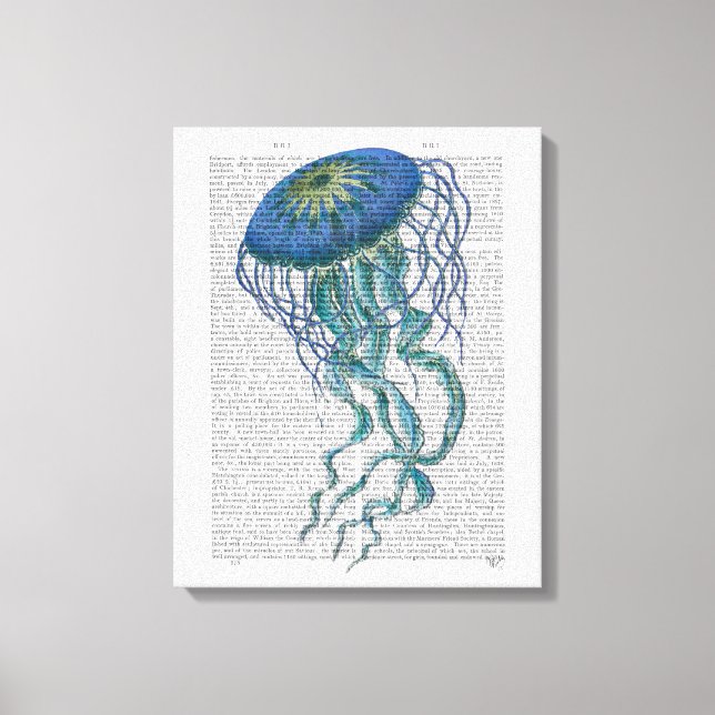 Lienzo Blue Jellyfish (Anverso)