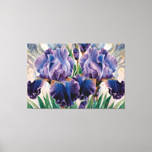 Lienzo *~* Blue Lavender IRIS Iris Vintage Floral TV2