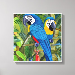 Lienzo Blue macaws