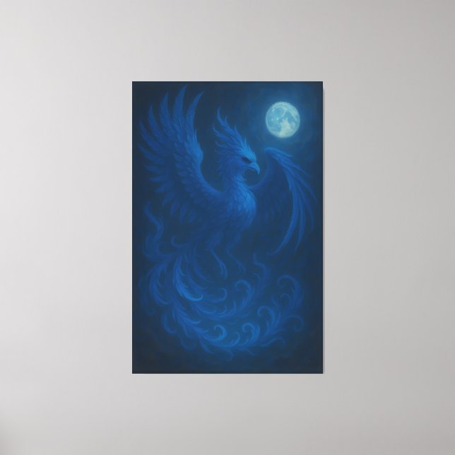Lienzo Blue Moon Phoenix · Fine Art Canvas Print (Anverso)