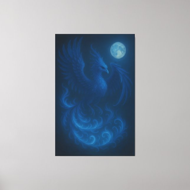 Lienzo Blue Moon Phoenix · Fine Art Canvas Print (Anverso)