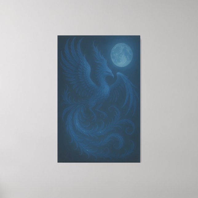 Lienzo  Blue Moon Phoenix · Fine Art Canvas Print (Anverso)