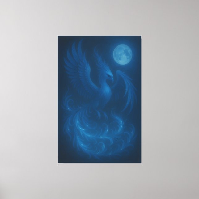 Lienzo Blue Moon Phoenix · Fine Art Canvas Print (Anverso)