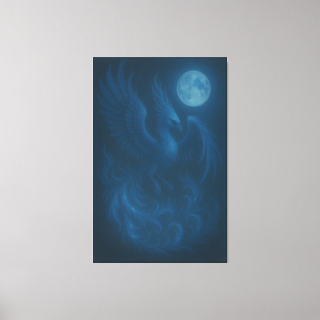 Lienzo Blue Moon Phoenix · Fine Art Canvas Print (Anverso)