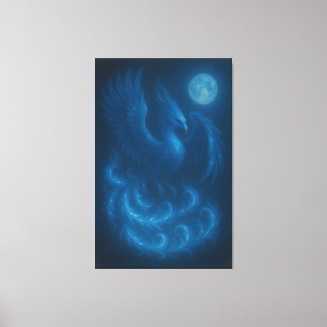 Lienzo Blue Moon Phoenix · Fine Art Canvas Print (Anverso)