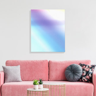 Lienzo Blue Purple Pink and Yellow Abstract Art Canvas
