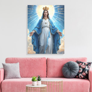 Lienzo Blue Rgin Mary Heavenly