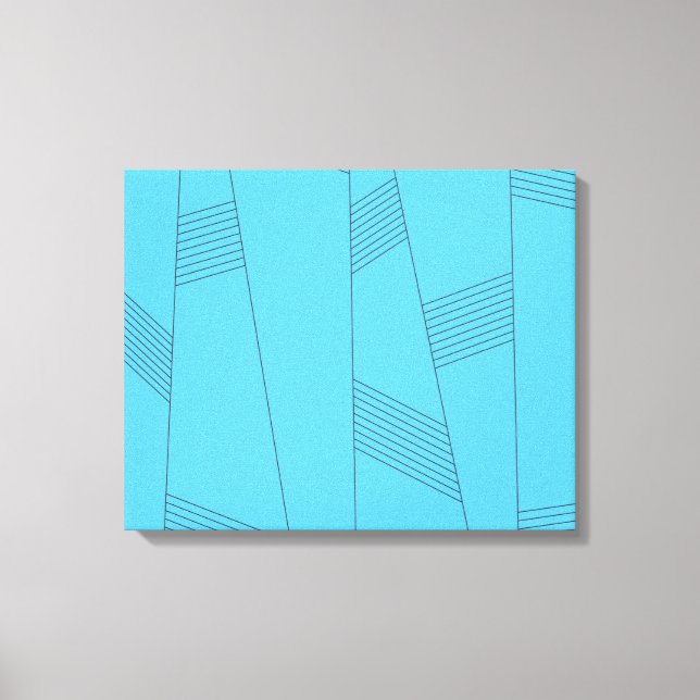 Lienzo Blue, simple, elegant, abstract line pattern (Anverso)
