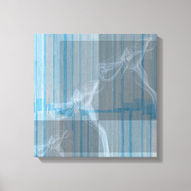 Lienzo Blue Smoke & Stripes Canvas Art (Anverso)