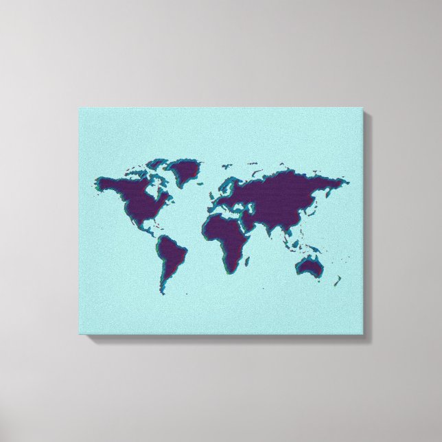 Lienzo blue worldmap (Anverso)