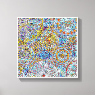 Lienzo Blue & Yellow Canvas Wall Art12" x 12", 1,5",