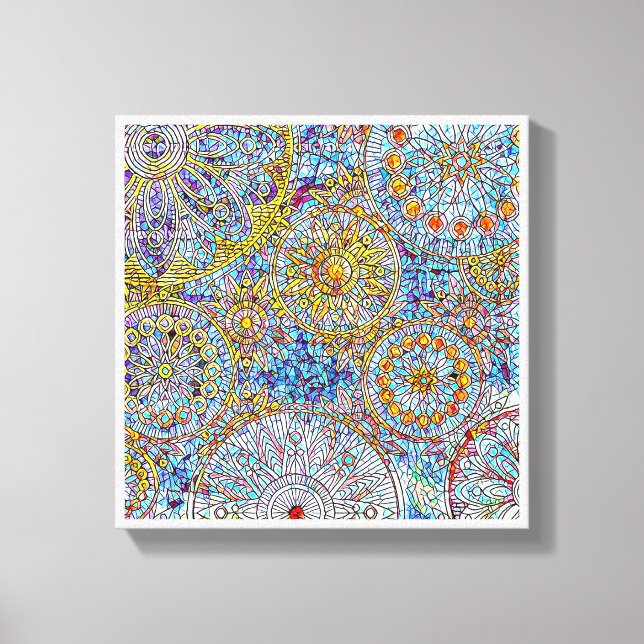 Lienzo Blue & Yellow Canvas Wall Art12" x 12", 1,5", (Anverso)