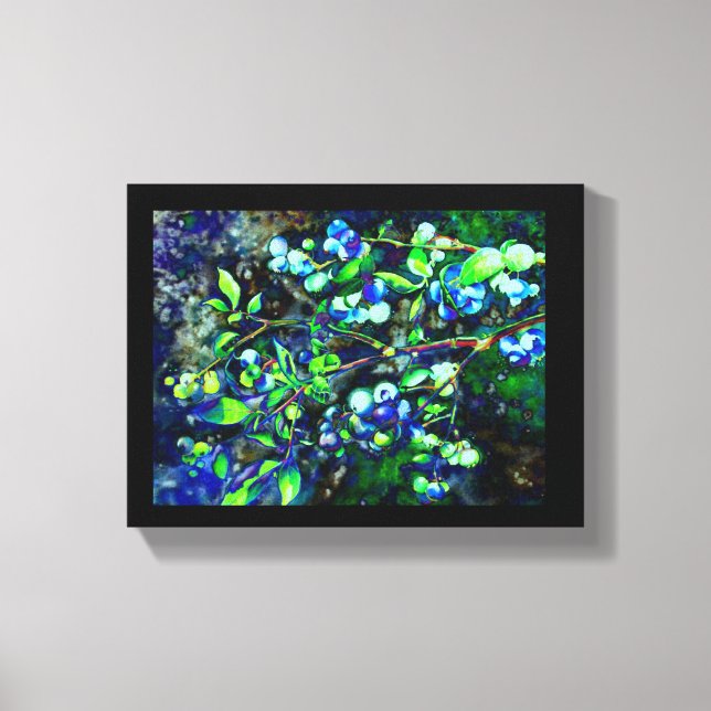 Lienzo Blueberries (Anverso)