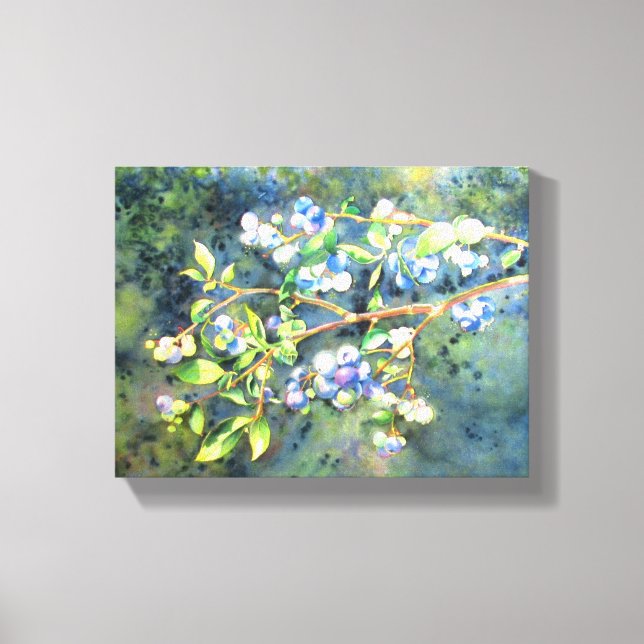 Lienzo Blueberries, fruta romántica (Anverso)