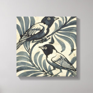 Lienzo Bluebirds (w/c en el papel)