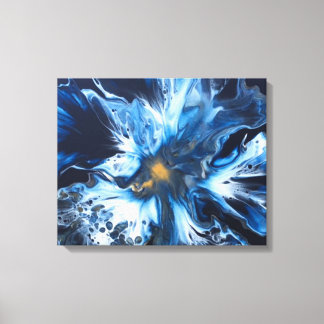 Lienzo Blues - Pintura de harina en flor holandés acrílic