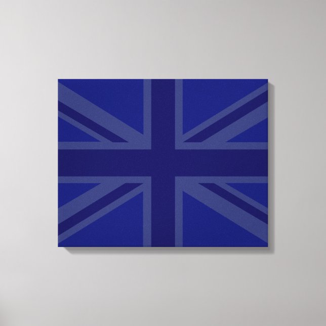 Lienzo Blues por la bandera británica de Union Jack (Anverso)