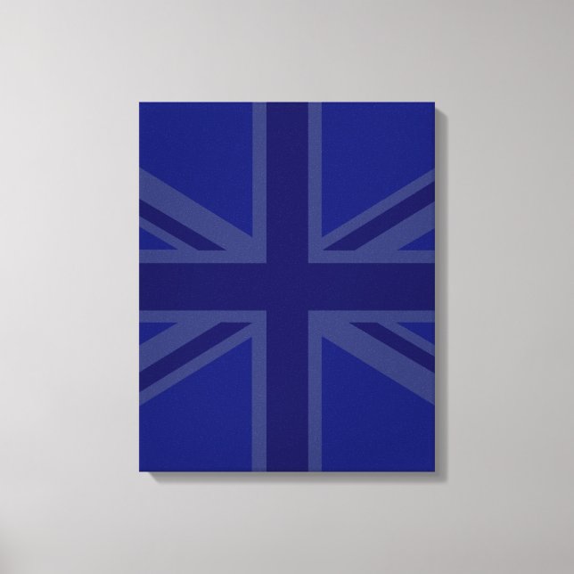Lienzo Blues por la bandera británica de Union Jack (Anverso)