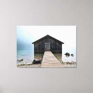 Lienzo Boathouse del lago Dock