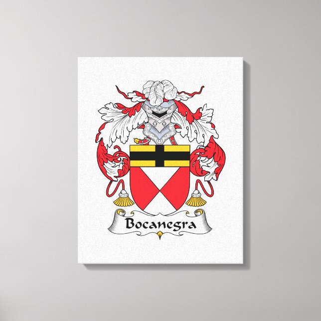 Lienzo Bocanegra Family Crest (Anverso)