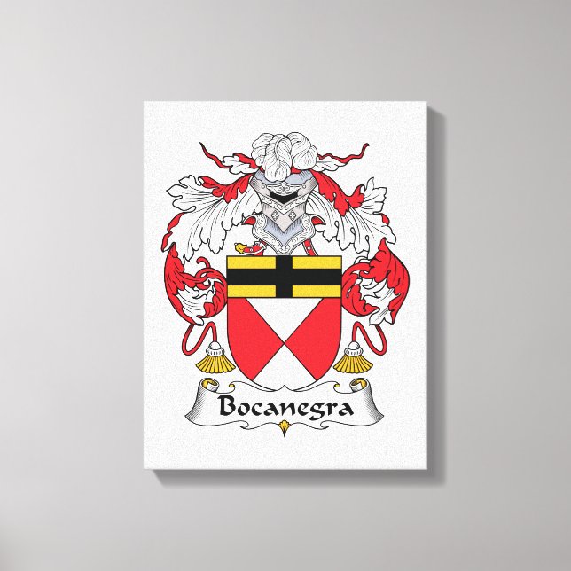 Lienzo Bocanegra Family Crest (Anverso)