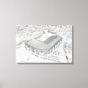 Lienzo Boceto arquitectónico del estadio de Newcastle