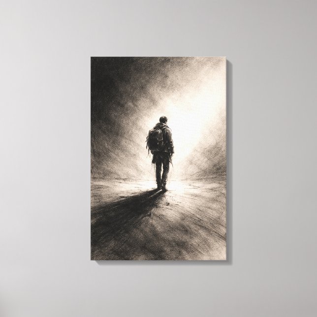 Lienzo Boceto de viaje solitario (Anverso)