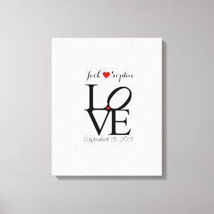 Lienzo Boda alternativo amor al libro de invitados elegir