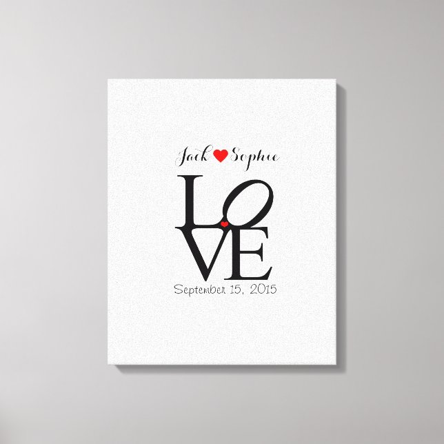 Lienzo Boda alternativo amor al libro de invitados elegir (Anverso)
