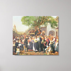 Lienzo Boda campesino en la Baja Austria (aceite sobre li