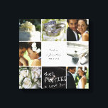 Lienzo Boda Collage Wraped Canvas - Blanco<br><div class="desc">Personaliza este lienzo con tus fotos bodas para crear una pintura mural para atesorar para siempre.</div>