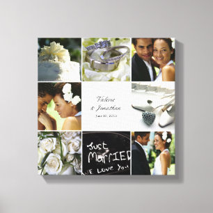 Lienzo Boda Collage Wraped Canvas - Blanco