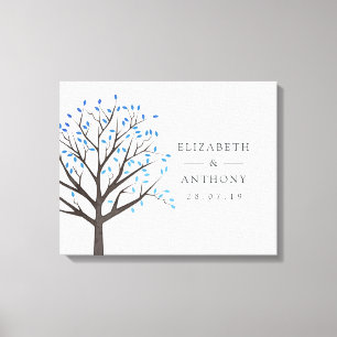 Lienzo Boda de árbol con acuarela