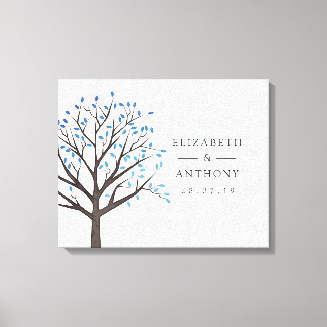 Lienzo Boda de árbol con acuarela (Anverso)