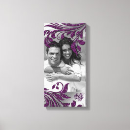 Lienzo Boda de hoja de parkle Imprimir hojas moradas vert