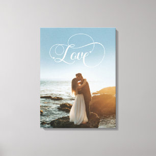 Lienzo Boda de la caligrafía de amor